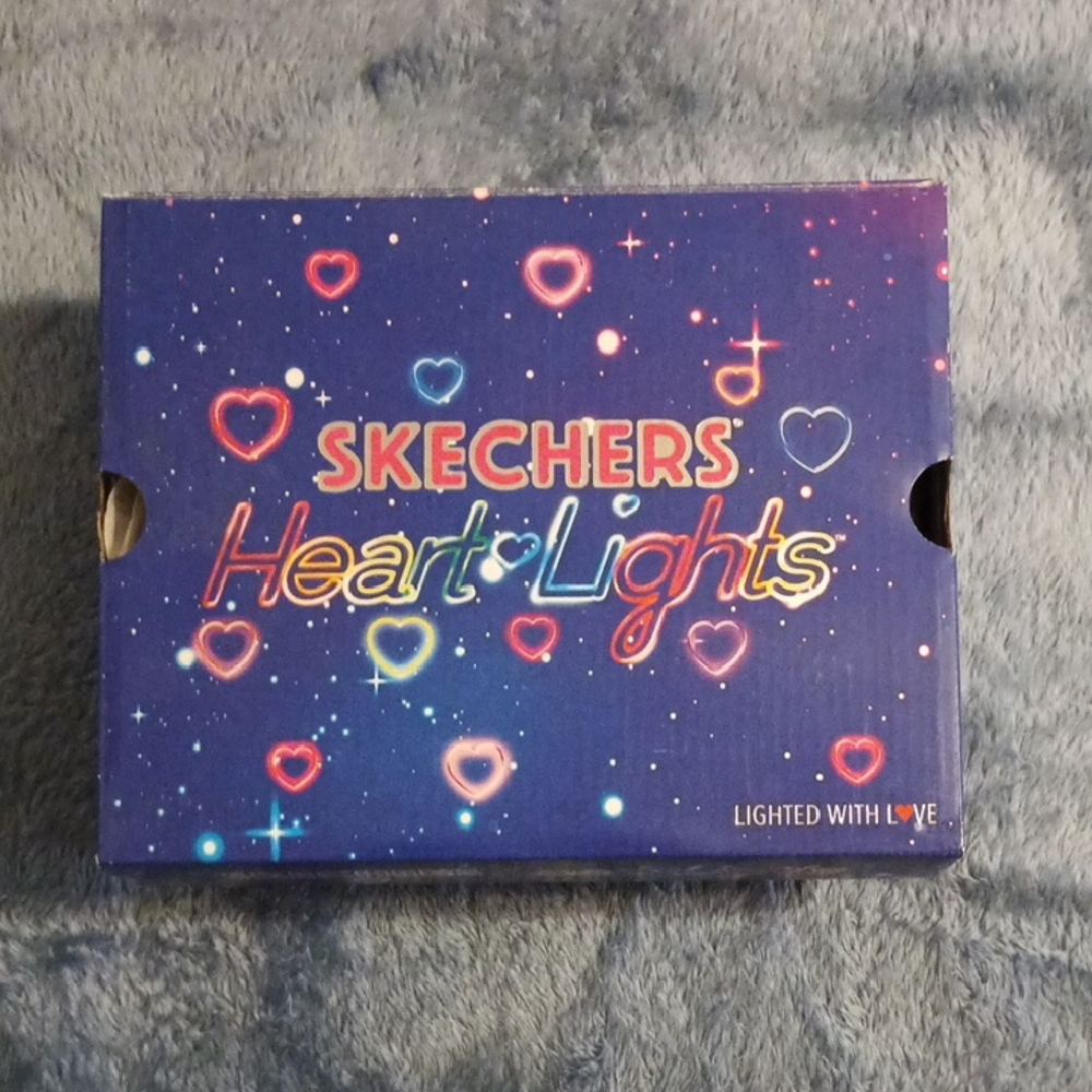 Skechers Heart Light Up Shoes - Blue and Pink